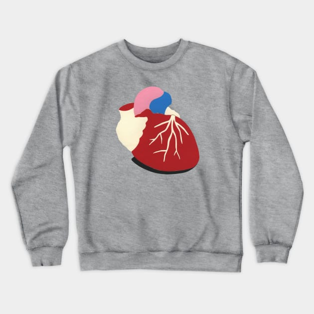 Human Heart Crewneck Sweatshirt by Rosi Feist